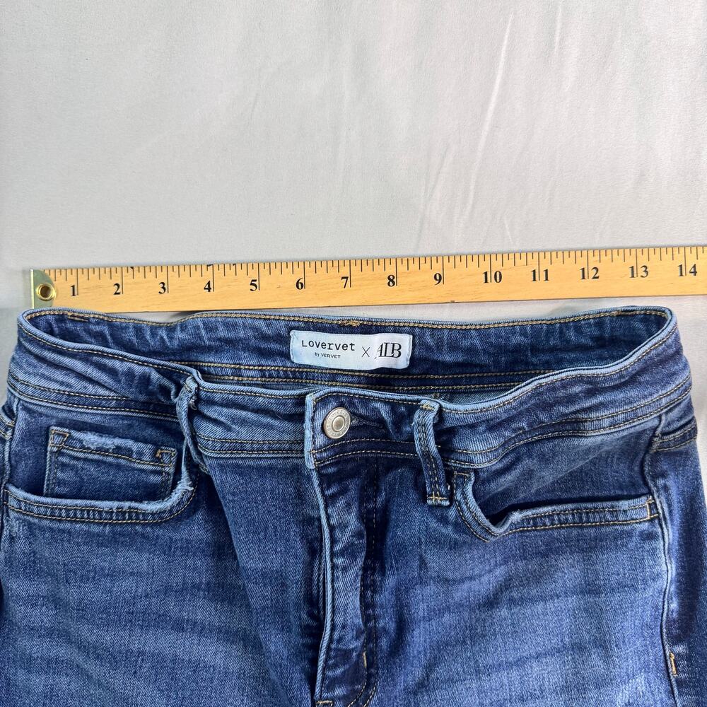 Lovervet x ALB Straight Leg Jeans Womens 29/9 Medium Wash Stretch Denim - Picture 8 of 10
